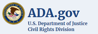 ADA.gov U.S. Department of Justice Civil Rights Division with DOJ Seal