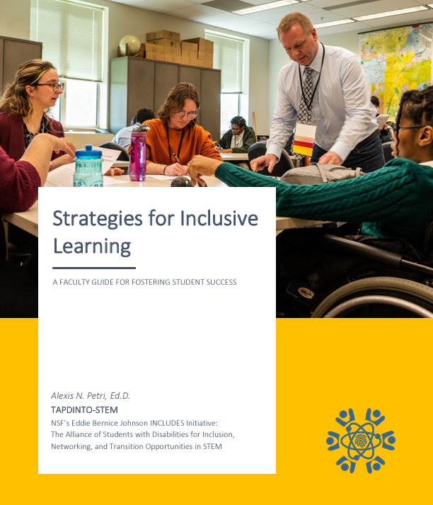 Cover of the Strategies for Inclusive Learning faculty guide for fostering student success